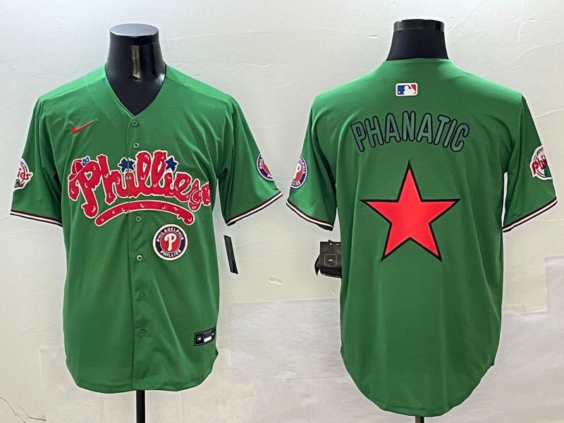 Men Philadelphia Phillies Blank Green Fourth generation Joint Name 2025 Nike MLB Jersey style 4142->philadelphia phillies->MLB Jersey
